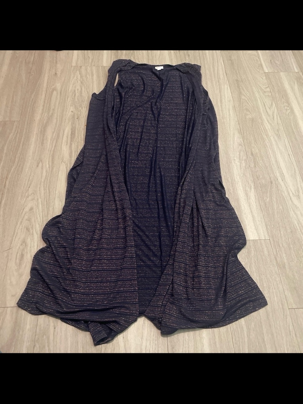 LuLaRoe Navy Sparkle Open Cardigan